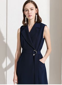 【法尔莎2020新款宽松苎麻拼接裙子优质服装货源】- 